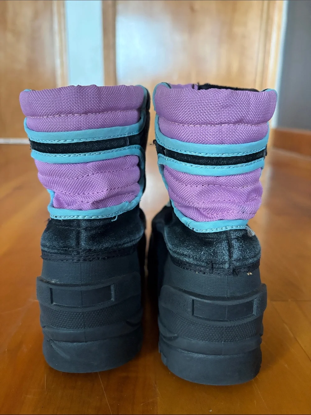 Kids Purple and Black Winter Boots